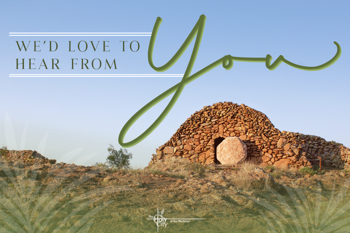 "We'd love to hear from you" social media graphic "We'd love to hear from you" social media graphic