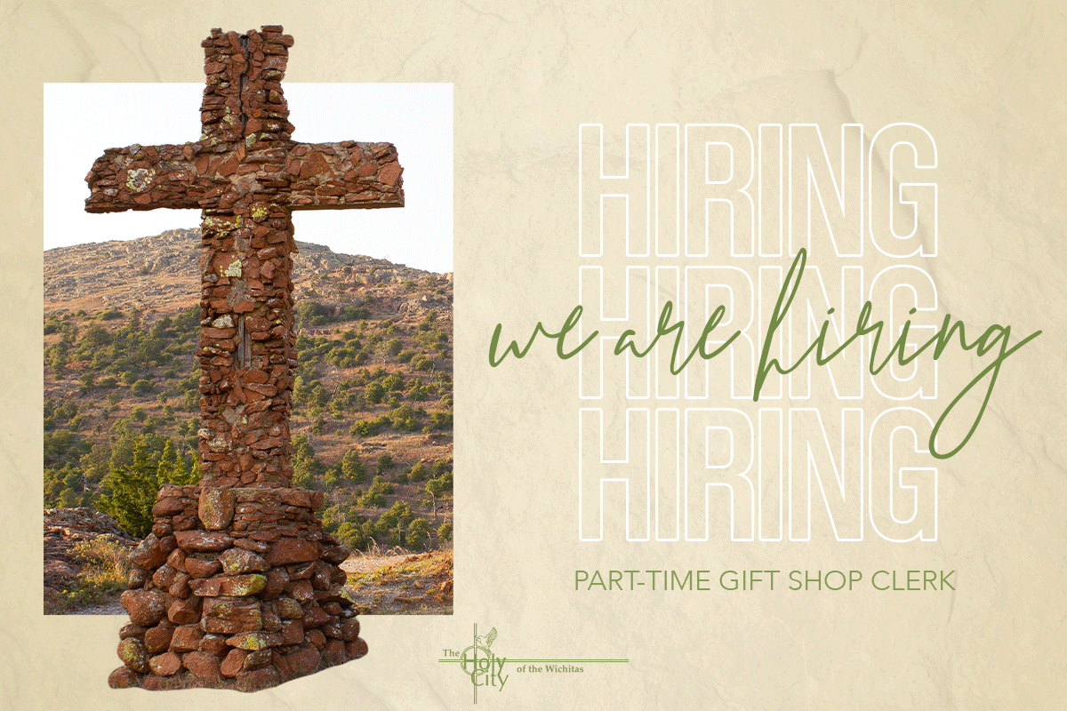 "We are hiring - part time gift shop clerk" social media graphic "We are hiring - part time gift shop clerk" social media graphic
